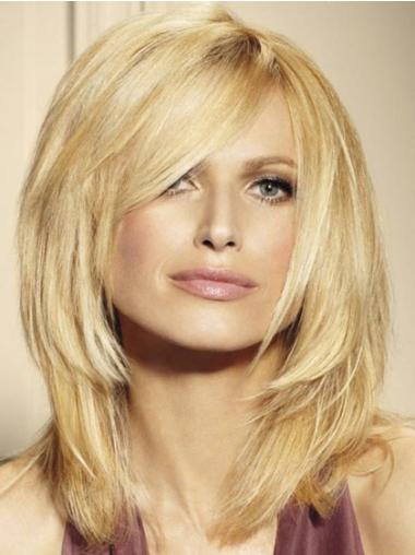 Beautiful Blonde Lace Front Shoulder Length Remy Human Lace Wigs
