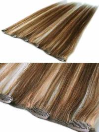 Remy Human Hair Straight Shining Clip in Hair Extensions