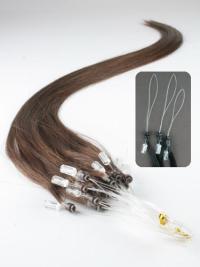 Remy Human Hair Brown Designed Micro Loop Ring Hair Extensions