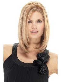 Style Blonde Straight Shoulder Length Lace Front Wigs