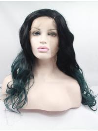 Synthetic Long Ombre/2 Tone Lace Front 23" Without Bangs Curly Wigs