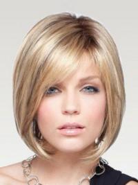 Easeful Blonde Monofilament Chin Length Wigs